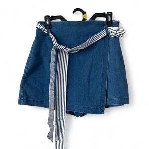 Denim Wrap Skort Altar'd State Size L